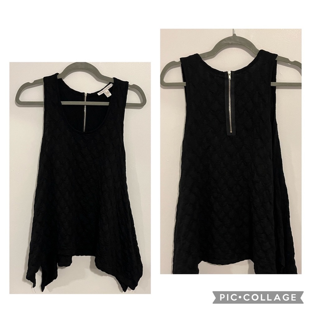 Maria Gabrielle black long tank top, size S